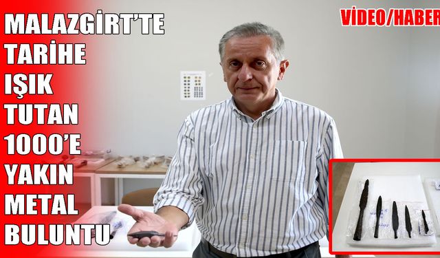 Malazgirt’te gün yüzüne çıkarılan 1000’e yakın metal obje laboratuvarda inceleniyor