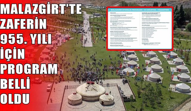 Malazgirt’te zaferin 955. yılı için program belli oldu