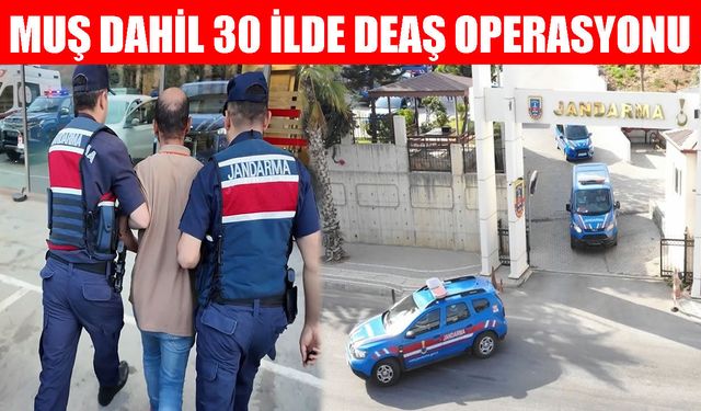 Muş’un da aralarında bulunduğu 30 ilde DEAŞ operasyonu: 104 şüpheli yakalandı
