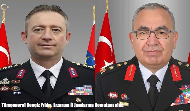 Tümgeneral Cengiz Yıldız, Erzurum İl Jandarma Komutanı oldu