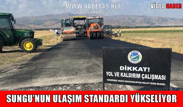 Sungu’da ulaşım konforu artıyor: Havaalanı yolu yenilendi