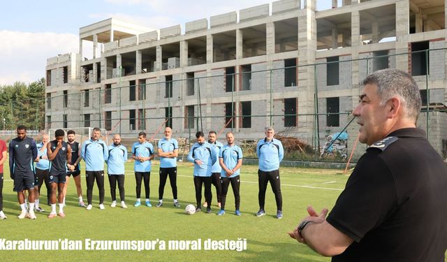 Emniyet Müdürü Karaburun’dan Erzurumspor’a moral ziyareti