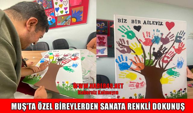 Muş’ta özel bireyler resim kursuyla yeteneklerini geliştiriyor