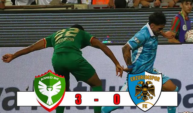 Süper Lig'e merhaba diyen Amedspor, Erzurumspor'u 3 golle geçti!