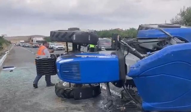 Malatya'da kontrolden çıkan traktör devrildi: 1 ağır yaralı