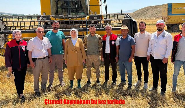 Ağrı’nın çizmeli kaymakamı bu kez tarlada