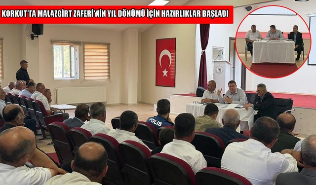 Korkut’ta muhtarlarla Malazgirt Zaferi toplantısı yapıldı