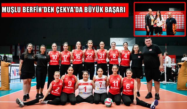 Muşlu Milli Voleybolcu Berfin Serfiraz Sidar’dan Çekya’da çifte şampiyonluk