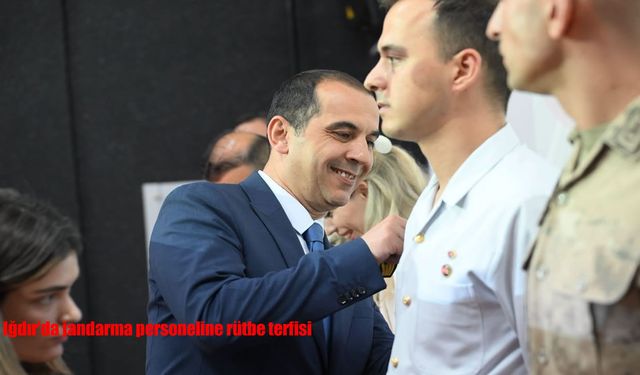 Iğdır'da jandarma personeline rütbe terfisi