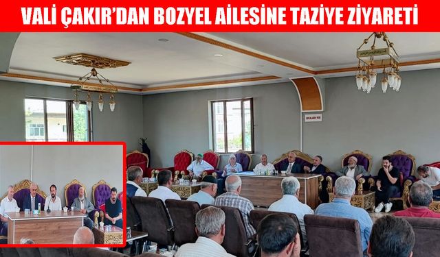 Muş Valisi Çakır’dan Muşspor Asbaşkanı Bozyel’e taziye ziyareti