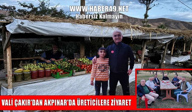 Muş Valisi Çakır, Akpınar Köyü'nde üreticilerle bir araya geldi