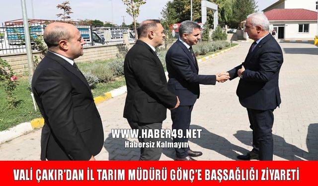 Muş Valisi Çakır’dan İl Tarım Müdürü Gönç’e taziye ziyareti