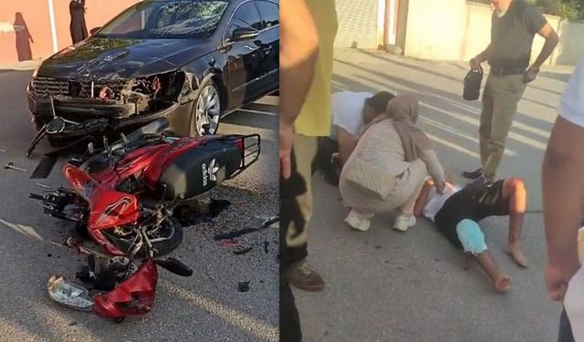 Erzincan’da otomobil ile motosiklet çarpıştı: 2 genç yaralandı