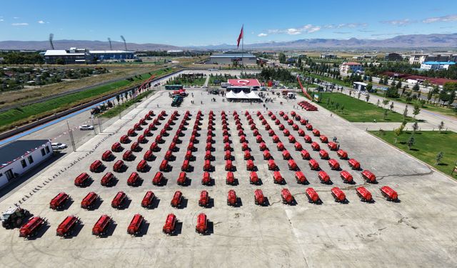 Erzurum'da kırsal mahallelere 150 yangın söndürme tankeri