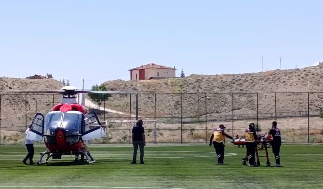 Malatya’da 85 yaşındaki hasta hava ambulansıyla sevk edildi