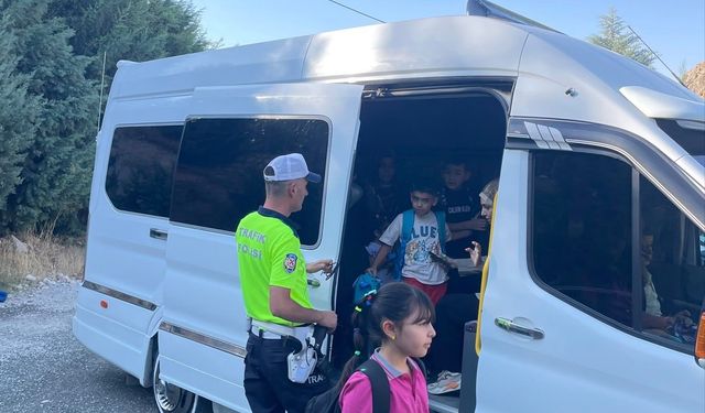 Çemişgezek’te öğrenci servislerine yönelik denetim yapıldı