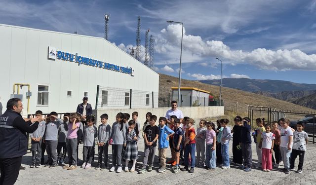 İlkokulu öğrencileri Oltu içme suyu arıtma tesisini inceledi