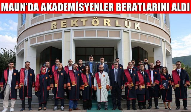 MAUN’da yeni unvan alan akademisyenlere beratları takdim edildi