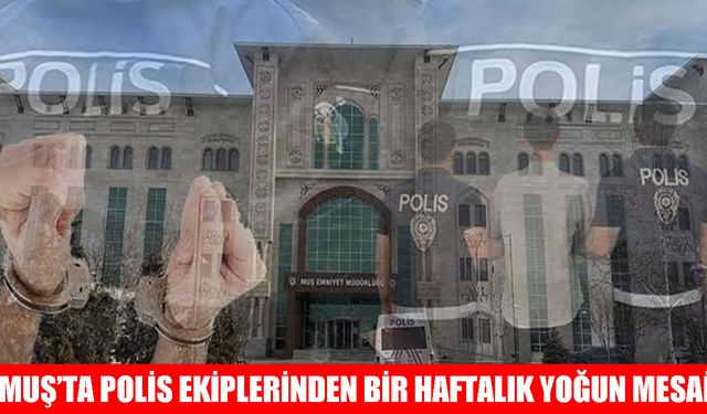 Muş Emniyeti’nin bir haftalık bilançosu: Binlerce sorgu, çok sayıda operasyon
