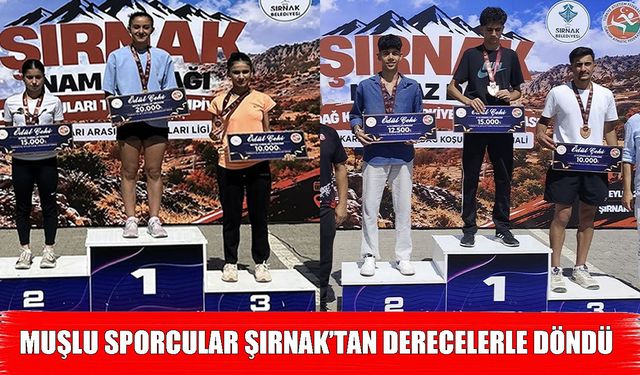 Muşlu atletler Dağ Koşuları Türkiye Şampiyonası’na damga vurdu