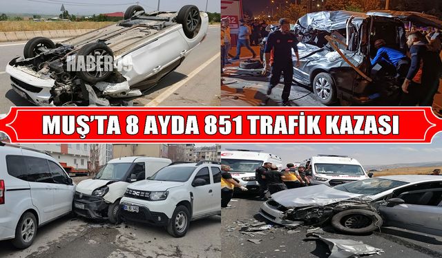 Muş’ta Ağustos ayında 134 trafik kazası meydana geldi