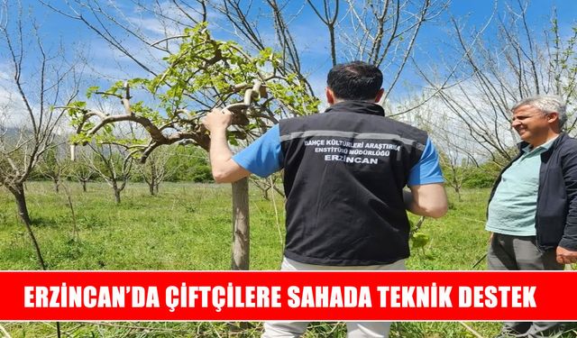 Erzincan’da çiftçilere uzmanlardan teknik destek