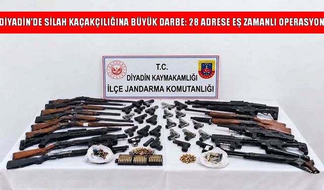 Diyadin merkezli operasyonda 28 adrese baskın
