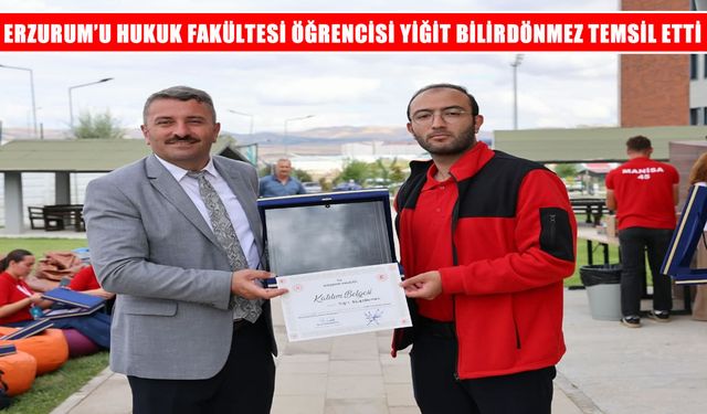 Erzurum’u “Genç Ahiler Buluşuyor” programında Yiğit Bilirdönmez temsil etti
