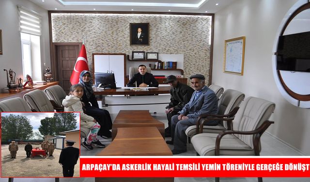 Askerlik yapamayan Fatih Demir için temsili yemin töreni düzenlendi