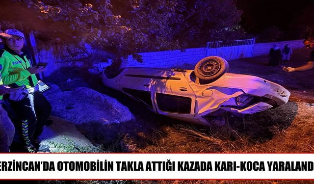 Erzincan-Erzurum yolunda otomobil takla attı