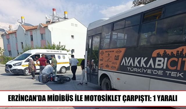 Erzincan’da trafik kazası: Motosiklet sürücüsü yaralandı