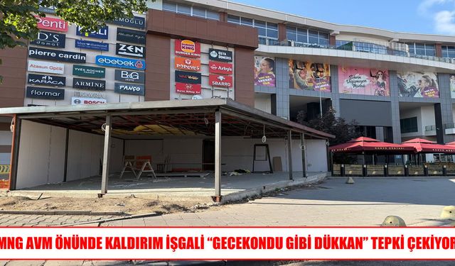 MNG AVM önündeki kaldırımda yapı tepkisi: “Yaya Geçişi Zorlaştı”