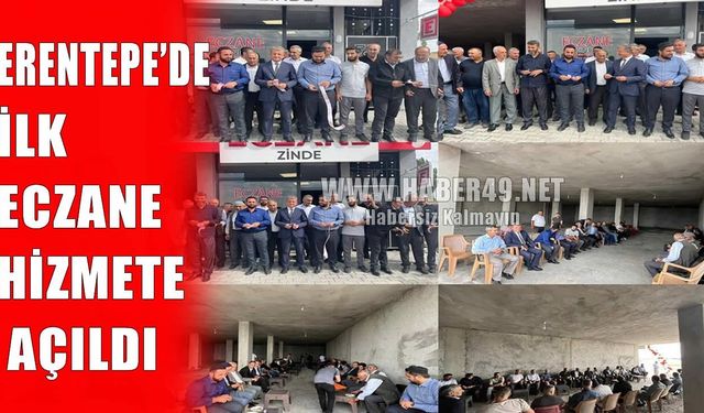 Erentepe beldesinin ilk eczanesi törenle açıldı