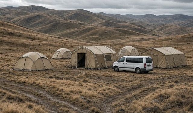 Erzincan yaylalarında üreticilerin yağışla mücadelesi