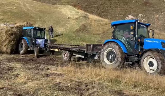 Ardahan’da köylülerin kış hazırlığı sürüyor