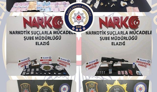 Elazığ’da uyuşturucu operasyonu: 8 şüpheli tutuklandı