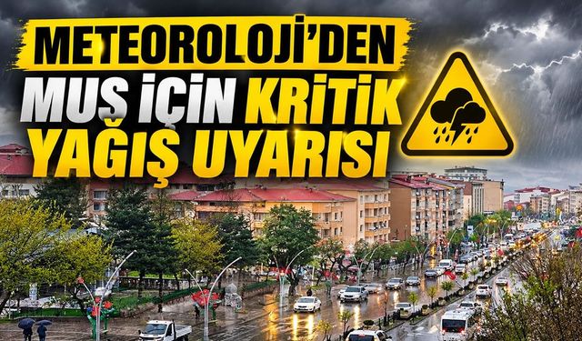 Meteoroloji’den Muş için ‘Sarı Kodlu’ uyarı