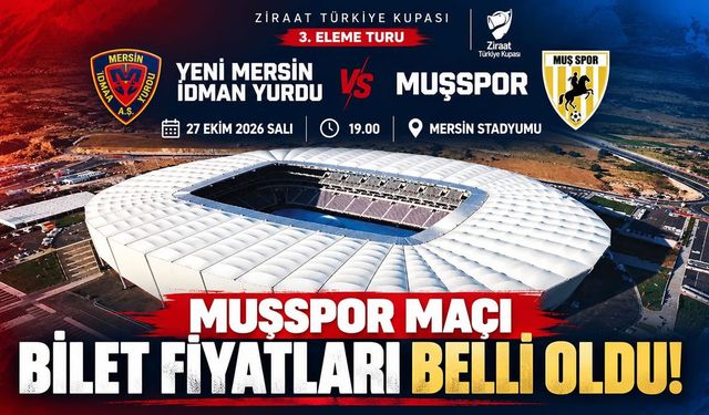 Muşspor’un kupa maçının bilet fiyatları ve satış noktaları açıklandı