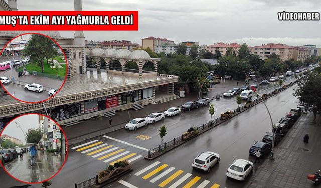 Muş’ta ekim ayının ilk gününde sağanak yağış etkili oldu