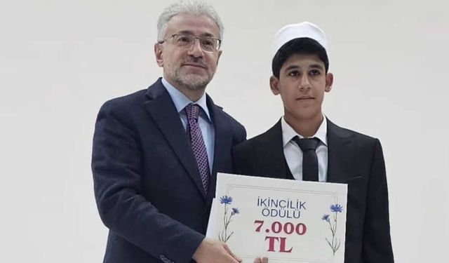 Ahlatlı hafız bölge ikincisi oldu