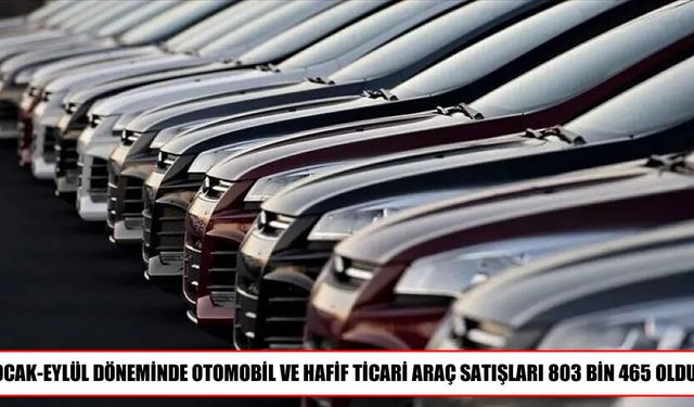 Otomobil ve hafif ticari araç satışlarında 9 aylık düşüş