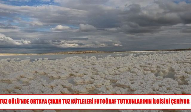 Tuz Gölü’nün yüzeyi beyaza büründü, fotoğraf tutkunları akın etti