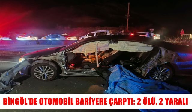 Bingöl-Diyarbakır yolunda otomobil kazası: 2 ölü