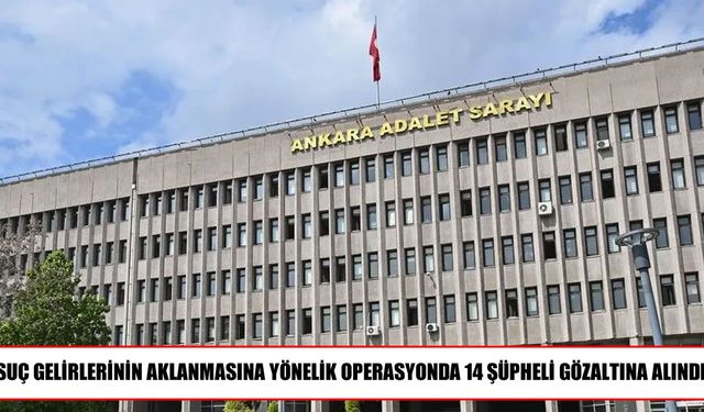 Ankara merkezli operasyonda 14 şüpheli gözaltına alındı