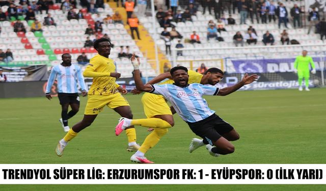 Erzurumspor FK’den ilk yarıda 1-0’lık üstünlük