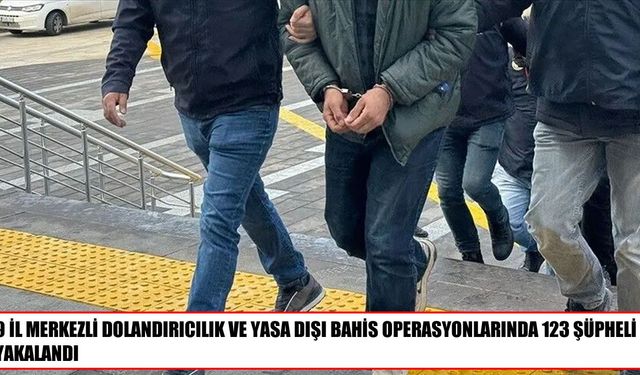 Dolandırıcılık ve yasa dışı bahis operasyonlarında 123 kişi yakalandı