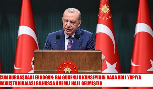 Cumhurbaşkanı Erdoğan’dan BM Güvenlik Konseyi Reformu Vurgusu