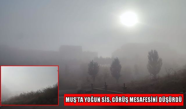 Muş’ta görüş mesafesi 30 metreye kadar düştü