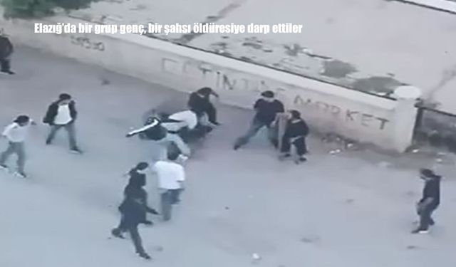 Elazığ'da bir grup genç, bir şahsı öldüresiye darp ettiler