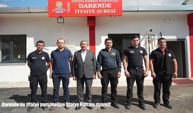 Darende’de itfaiye personeline İtfaiye Haftası ziyareti